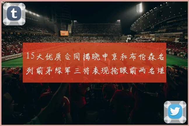 15大优质合同揭晓申京和布伦森名列前茅绿军三将表现抢眼前两名堪称传奇