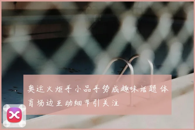 奥运火炬手小品手势成趣味话题 体育场边互动细节引关注