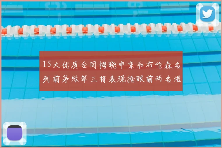 15大优质合同揭晓申京和布伦森名列前茅绿军三将表现抢眼前两名堪称传奇