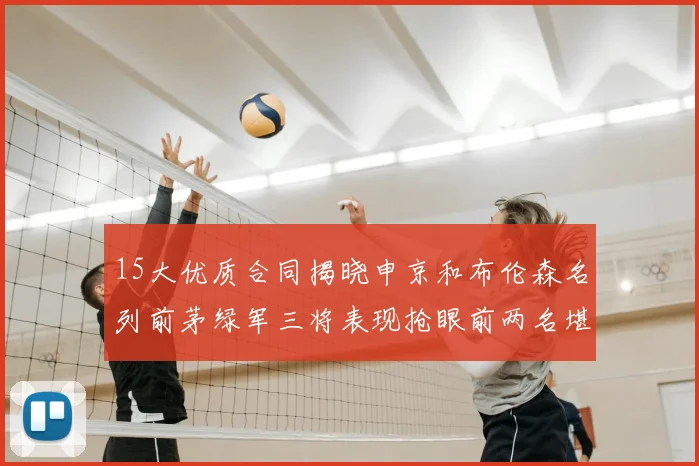 15大优质合同揭晓申京和布伦森名列前茅绿军三将表现抢眼前两名堪称传奇